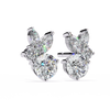 Marquise & Round Moissanite Floral Cluster Stud Earrings | Elegant Multi-Stone Design by Finora Jewelry