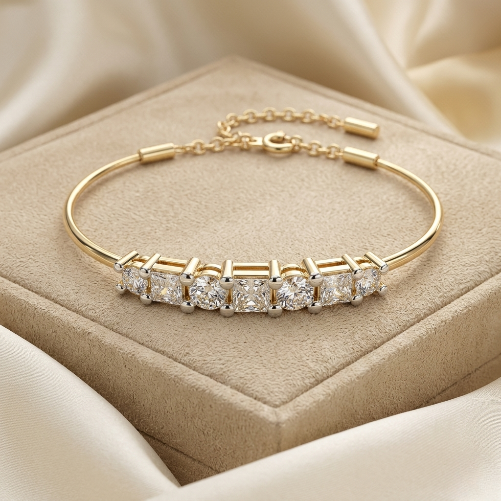astra mixed-cut diamond bolo bracelet – finora jewelry