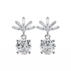Radiant Burst Drop Round & Baguette Diamond Earrings – Finora Jewelry