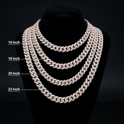 Iced Out Rose Gold Miami Cuban Chain