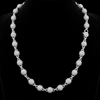 Moissanite Silver Ball Link Chain - Iced Out Round Baller Necklace