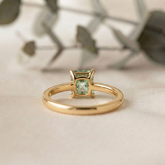 Vintage Sapphire Engagement Ring – Elegant Teal Stone Ring –  Timeless Wedding Jewelry