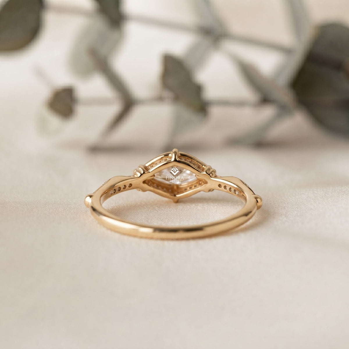 dainty solitaire marquise engagement ring – minimalist bridal ring
