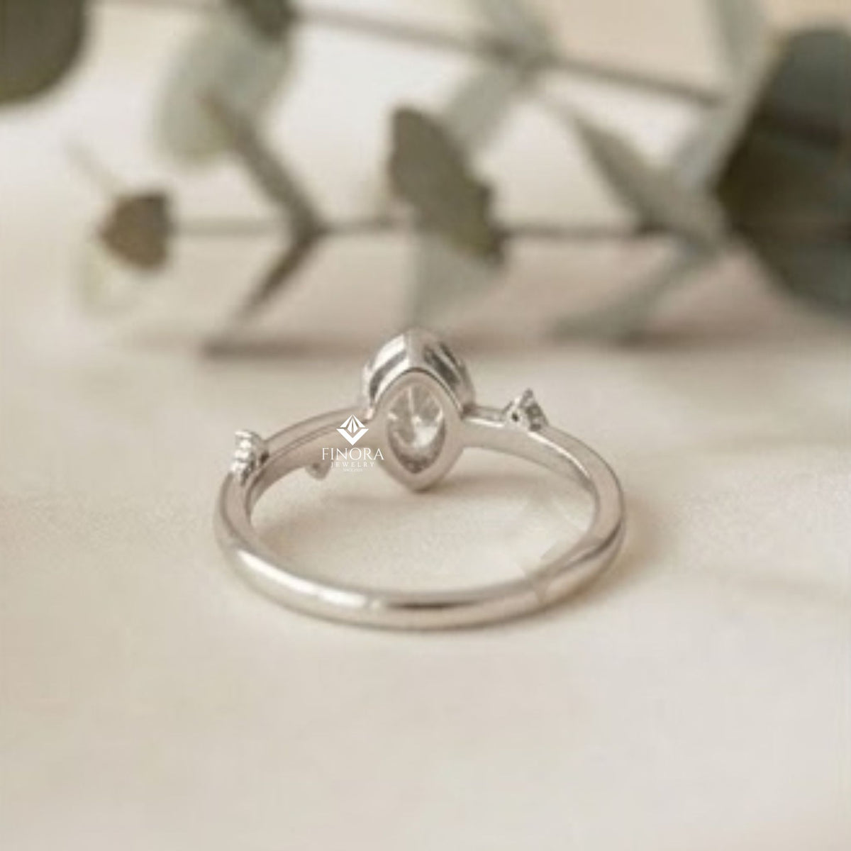dainty branch stacking ring – minimalist diamond twig band  – delicate nature inspired jewelry