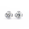 Timeless Radiance Round Moissanite Stud Earrings – Finora Jewelry