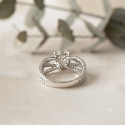 Round Cut Multi-Band Diamond Engagement Ring