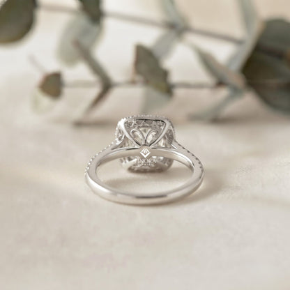 Cushion Cut Halo Ring – Perfect for Engagements or Milestone Anniversaries