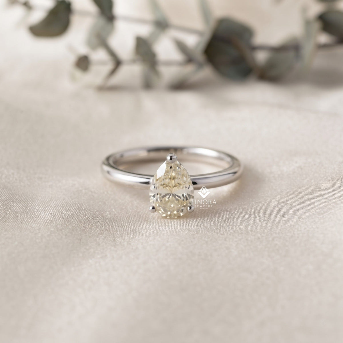 sunshine yellow oval gem ring  –  14k gold elegant engagement ring