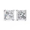 Timeless Radiance Princess Moissanite Stud Earrings – Finora Jewelry