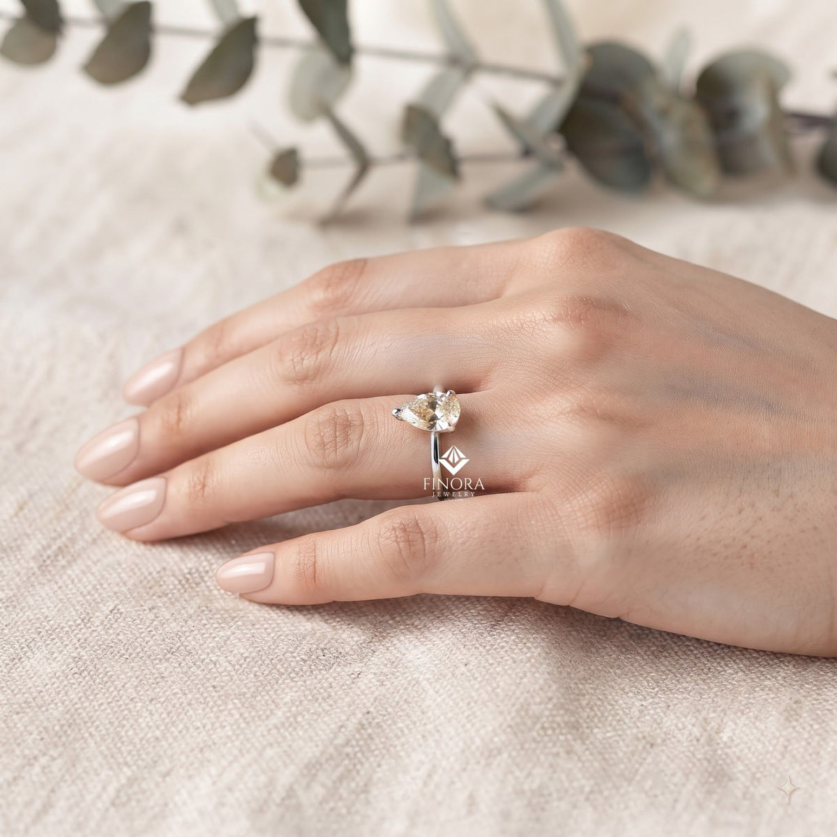sunshine yellow oval gem ring  –  14k gold elegant engagement ring