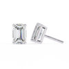 Timeless Radiance Emerald Moissanite Stud Earrings – Finora Jewelry