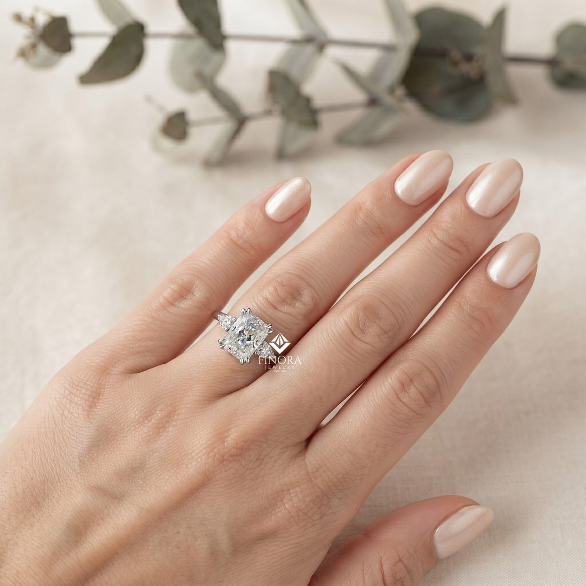 radiant cut vintage engagement ring – luxury gold bridal ring
