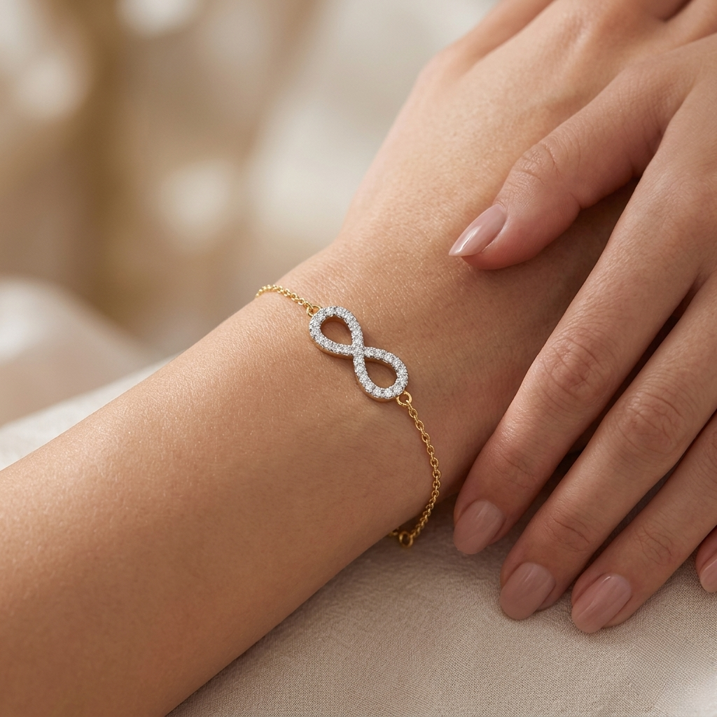 avela petite infinity diamond bracelet – finora jewelry