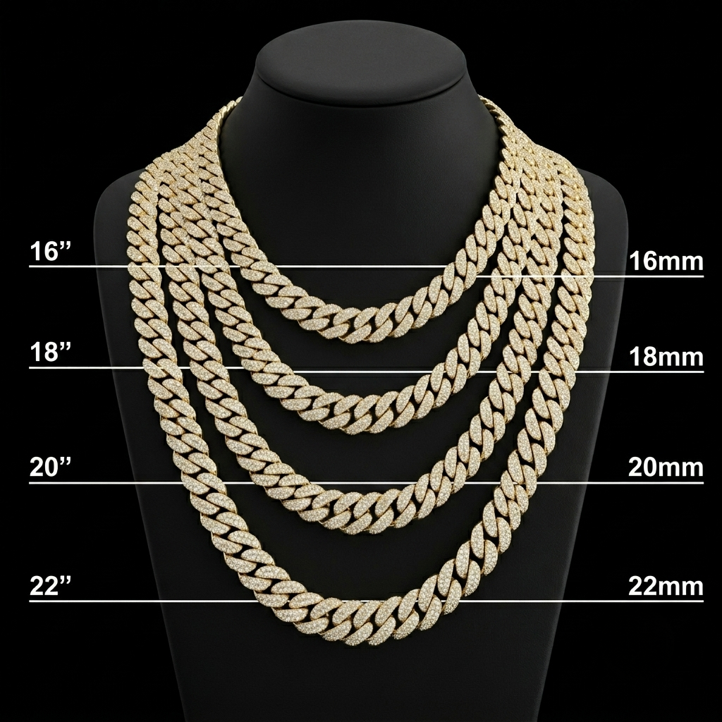 14mm moissanite silver miami cuban link chain - 22-inch heavyweight choker