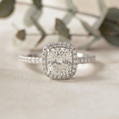 Cushion Cut Halo Ring – Perfect for Engagements or Milestone Anniversaries