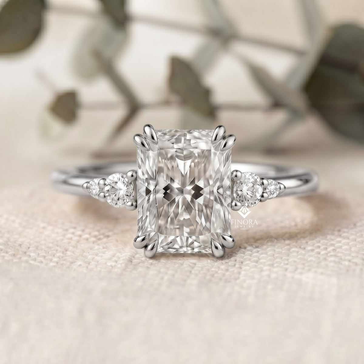 radiant cut vintage engagement ring – luxury gold bridal ring