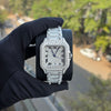 41mm Bust Down Watch Iced Out Watch – White Roman Square Dial Men Watch