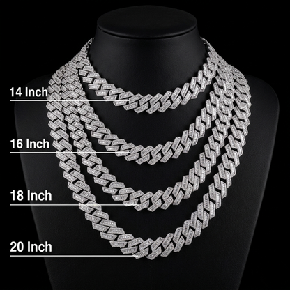 Iced-Out Cuban Chain with Baguette Diamond-Style Stones – Hip Hop Jewelry