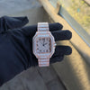 41mm Bust Down Watch Iced Out Watch – Rose Gold Arabic Square Dial Men Watch