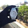 41mm Bust Down Watch Iced Out Watch – White Rainbow Marker Dial Men Watch