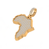 Iced-Out Africa Map Moissanite Pendant Necklace | Pavé Set Diamond Africa Pendant | Luxury Jewelry – Finora Jewelry