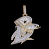 Finora Jewelry: Two-Tone Diamond Shark Pendant – Bold Statement in Gold & Ice