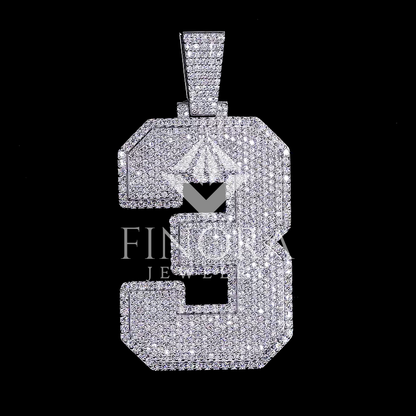 Finora Jewelry: Custom Iced-Out With Custom Number Pendant – Precision-Cut and Diamond-Encrusted