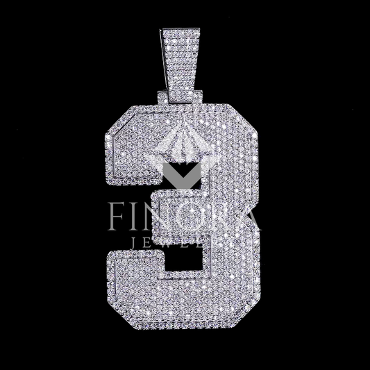 Finora Jewelry: Custom Iced-Out With Custom Number Pendant – Precision-Cut and Diamond-Encrusted