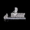 Finora Jewelry: Custom Letter Lighter-Inspired Diamond Pendant – Fully Iced Flame Design