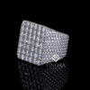 Iced Square Top Cluster Diamond Ring – Statement Piece by Finora Jewelry