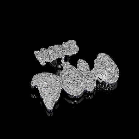 Custom Name Drip Pendant – Diamond-Encrusted Statement Piece by Finora Jewelry