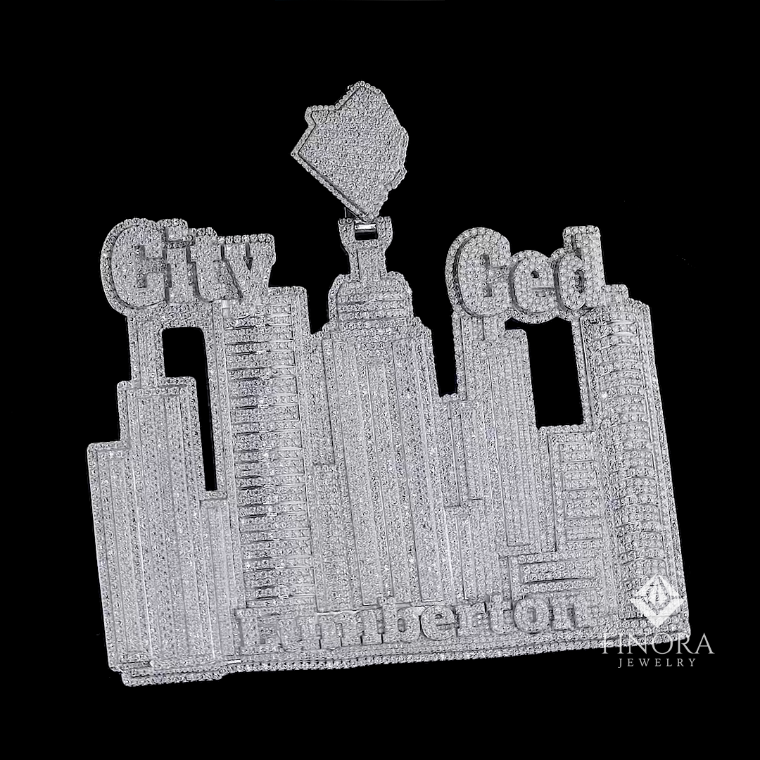 custom "city name" skyline pendant – finora jewelry exclusive