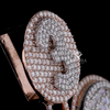 Fully Custom Text Pendant with Personalized Custom Number Bail – Baguette & Round Diamond Design
