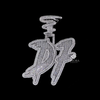 Custom Name Diamond Pendant with Twin Snake Design – Finora Exclusive