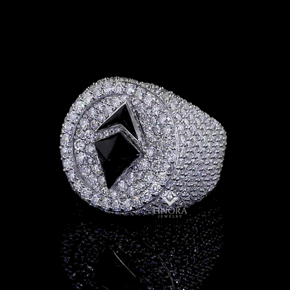 Bold Black Pyramid Diamond Ring – Finora Signature Collection