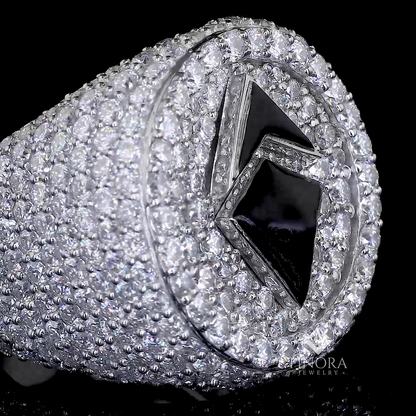 Bold Black Pyramid Diamond Ring – Finora Signature Collection