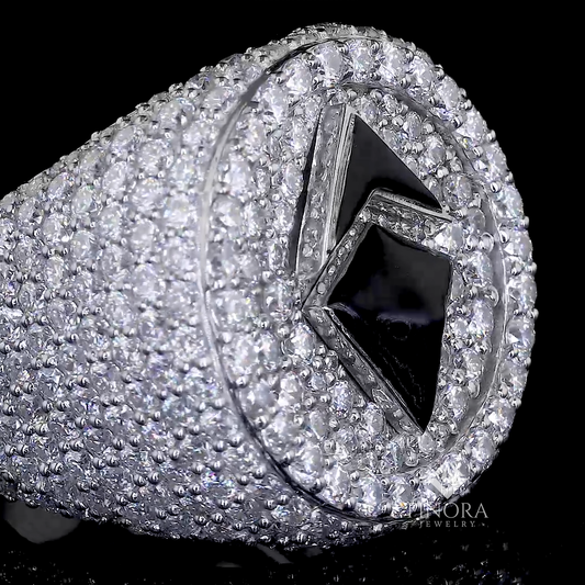 Bold Black Pyramid Diamond Ring – Finora Signature Collection