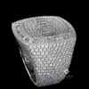 Fully Iced Custom Name Ring – Baguette & Round Cut Diamonds by Finora Jewelry