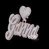 Custom Diamond Name Pendant with Heart – Finora Jewelry