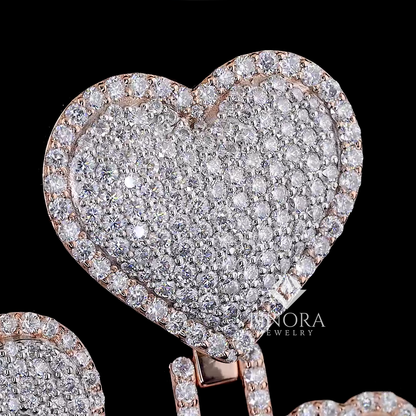 Custom Diamond Name Pendant with Heart – Finora Jewelry