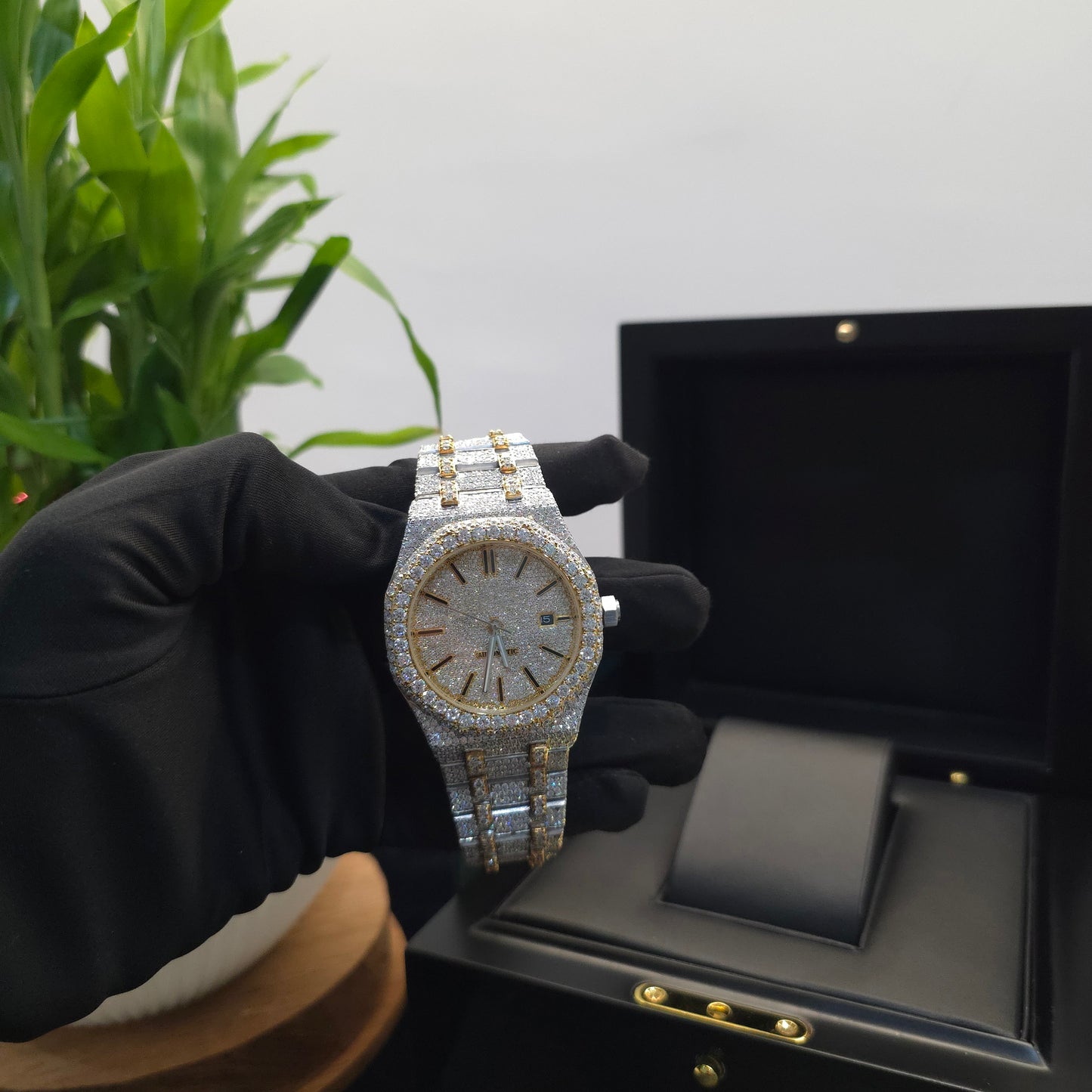 bust down moissanite watch