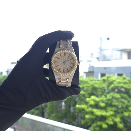 Bust Down Moissanite Watch