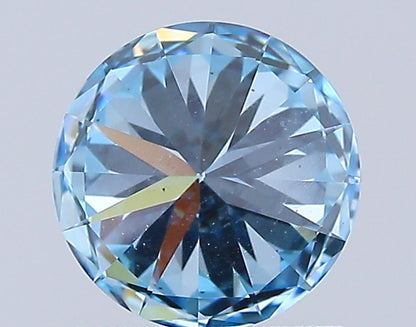 Round Cut Diamond 1.08 Ct IGI Certified Fancy Vivid Blue Diamond – Finora Jewelry