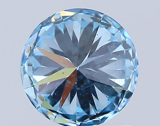 Round Cut Diamond 1.08 Ct IGI Certified Fancy Vivid Blue Diamond – Finora Jewelry