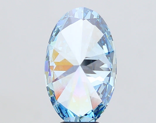 Oval Cut 6.01 Ct IGI Certified Fancy Vivid Blue Diamond – Finora Jewelry