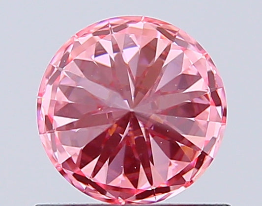 Round 0.74 Ct IGI Certified Fancy Vivid Pink Diamond – Finora Jewelry