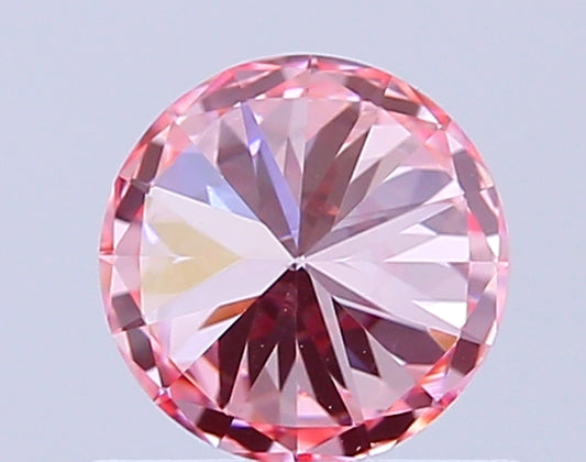Round 0.71 Ct International Gemological Institute Certified Fancy Vivid Pink Diamond – Finora Jewelry
