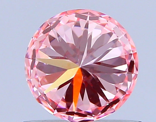 Round 0.70 Ct International Gemological Institute Certified Fancy Vivid Pink Diamond – Finora Jewelry