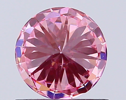 Round 0.74 Ct IGI Certified Fancy Vivid Pink Diamond – Finora Jewelry