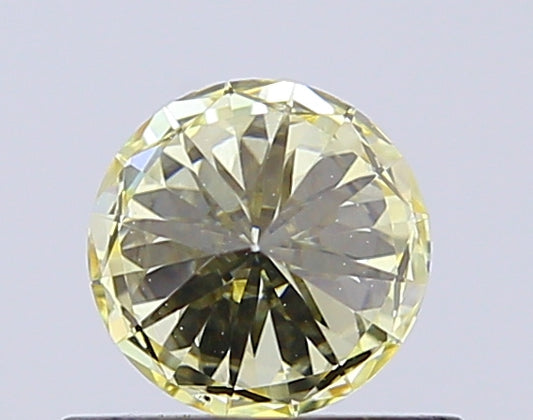 Round 0.50 Ct International Gemological Institute Certified Fancy Yellow Diamond – Finora Jewelry